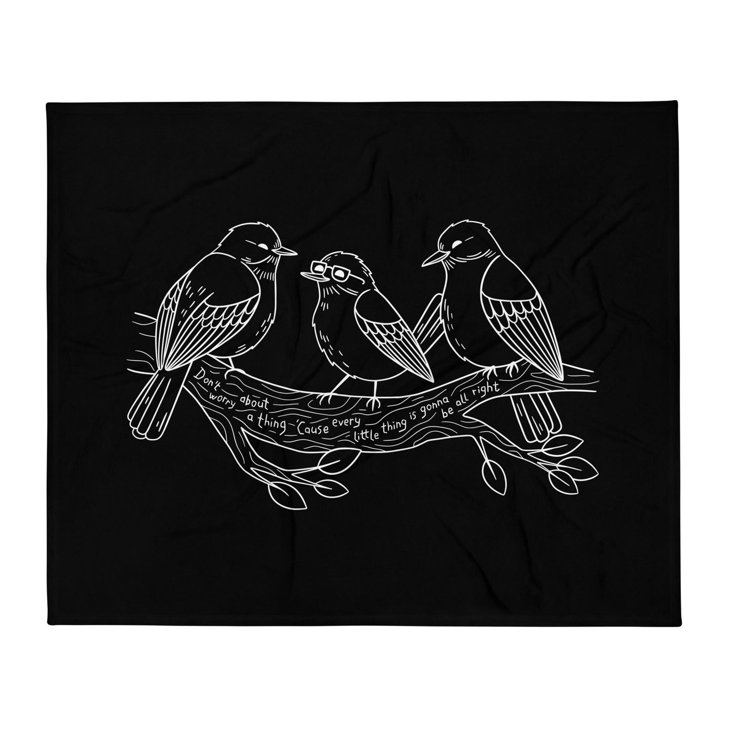 Three Little Birds — Fuzzy Throw Blanket