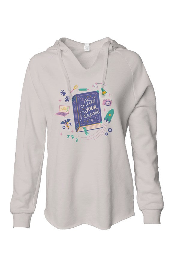 Womens Lightweight Wash Hooded Sweatshirt