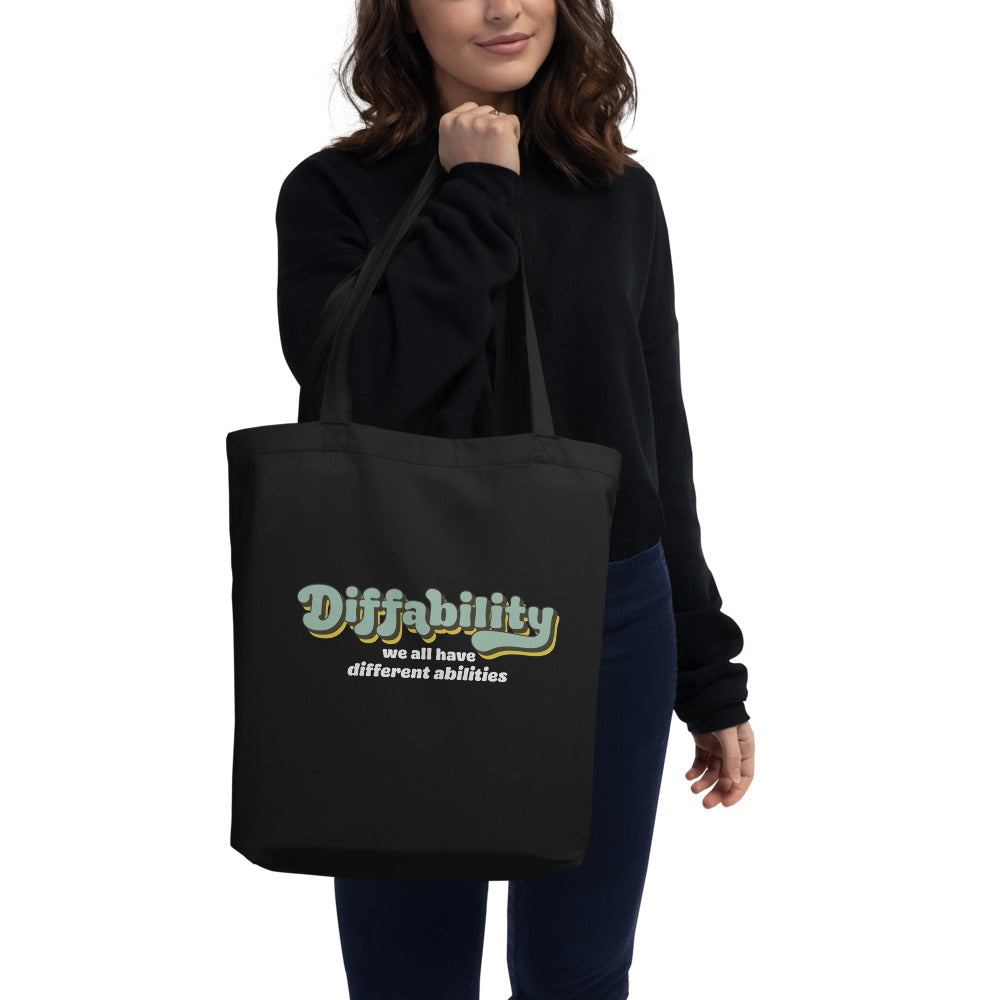 Diffability Retro — Large Eco Tote