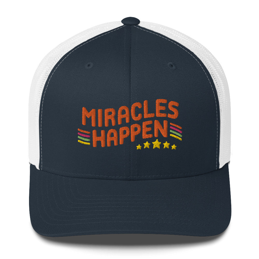 Miracles Happen — Retro Trucker Hat