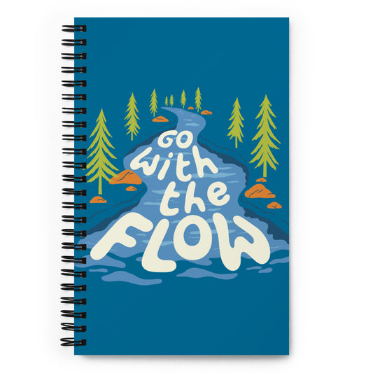 Go With The Flow — Spiral Notebook