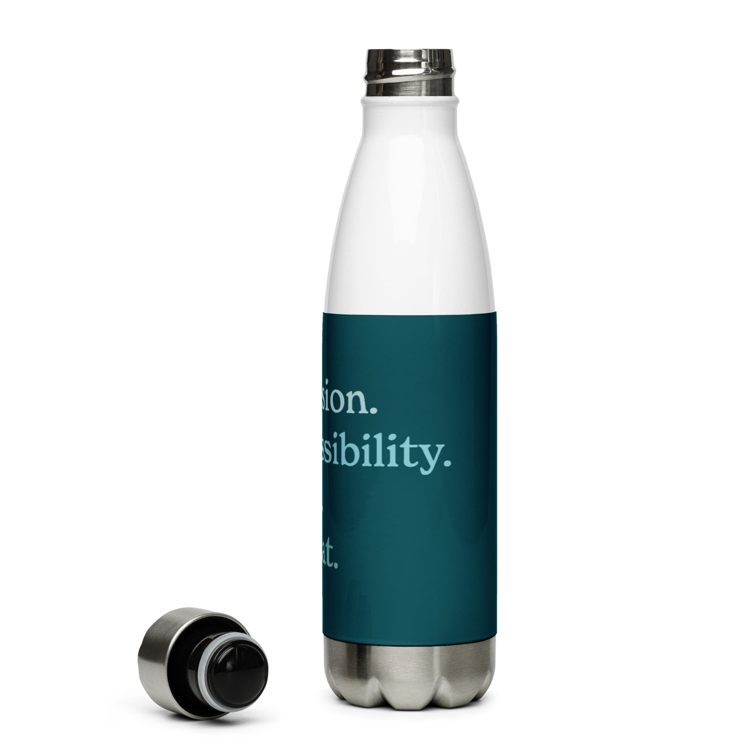 Inclusion. Accessibility. Love. Repeat. — 17oz Water Bottle