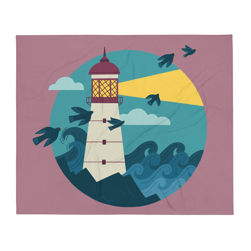 Lighthouse — Fuzzy Throw Blanket