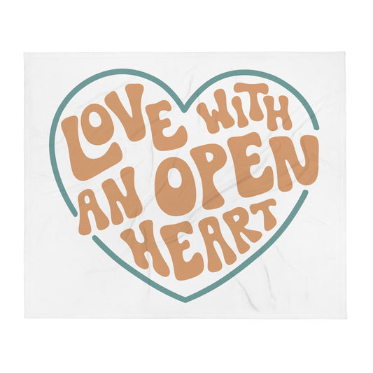 Love With An Open Heart — Fuzzy Throw Blanket