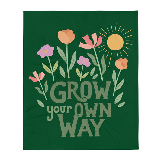 Grow Your Own Way — Fuzzy Throw Blanket