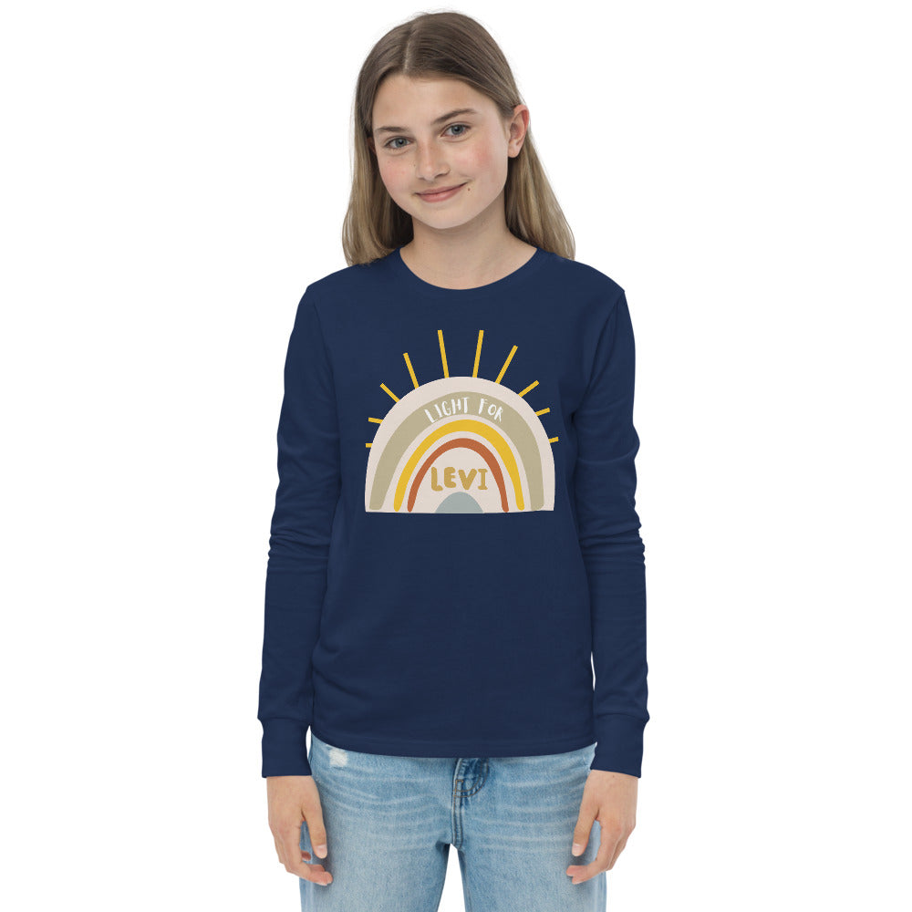 Light For Levi — Youth Long Sleeve Tee (Classic Rainbow)
