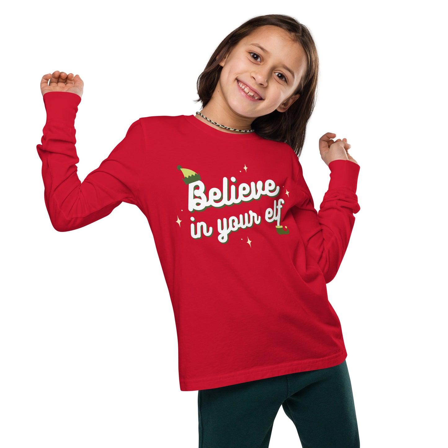 Believe in your Elf — Youth Long Sleeve Tee