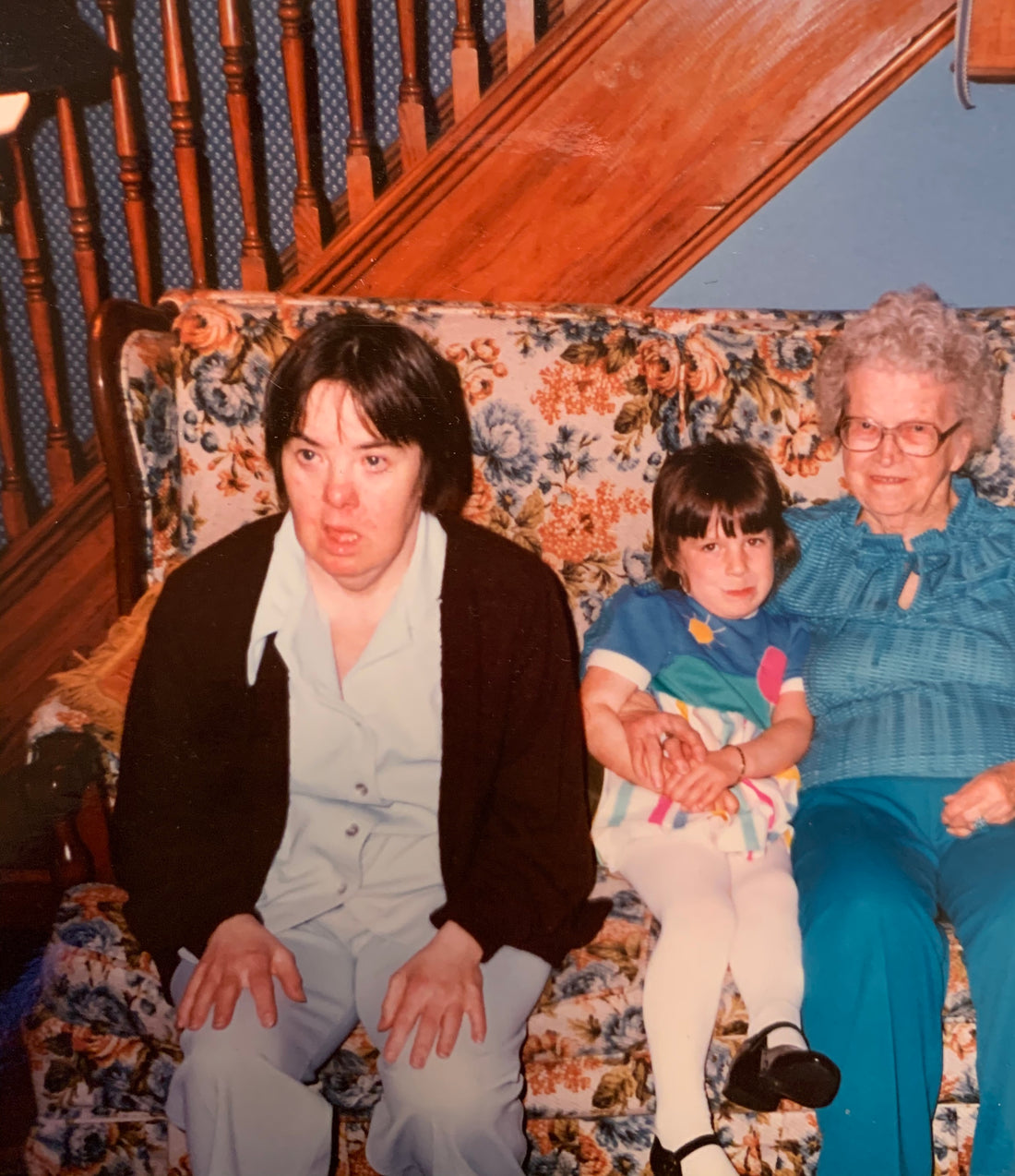 Me with my Aunt Sarah Jane (Down Syndrome) and my Great Grandmother Mimi Hannah
