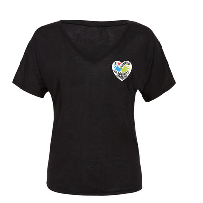 I ❤️ Love Someone with Williams Syndrome — Women's Slouchy V-Neck