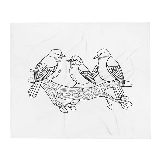 Three Little Birds — Fuzzy Throw Blanket