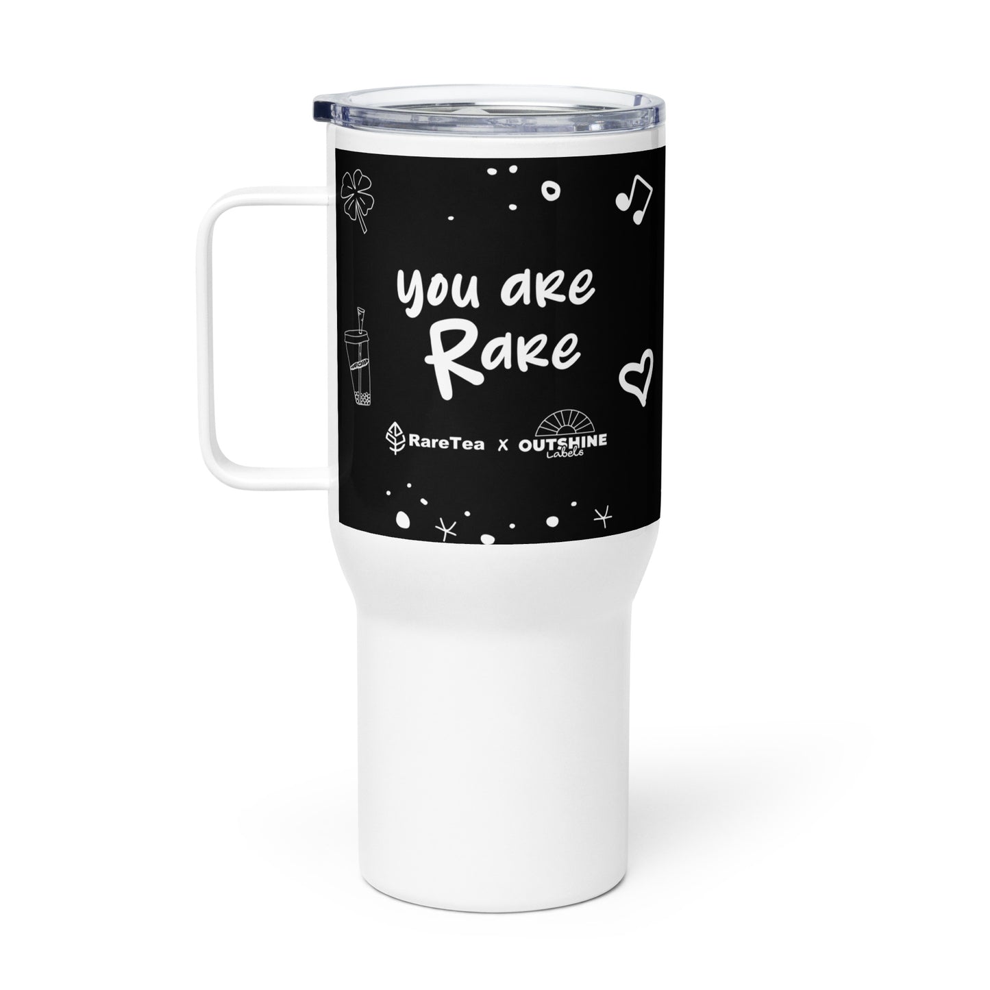 You Are Rare — 25oz Travel Tumbler with Handle.