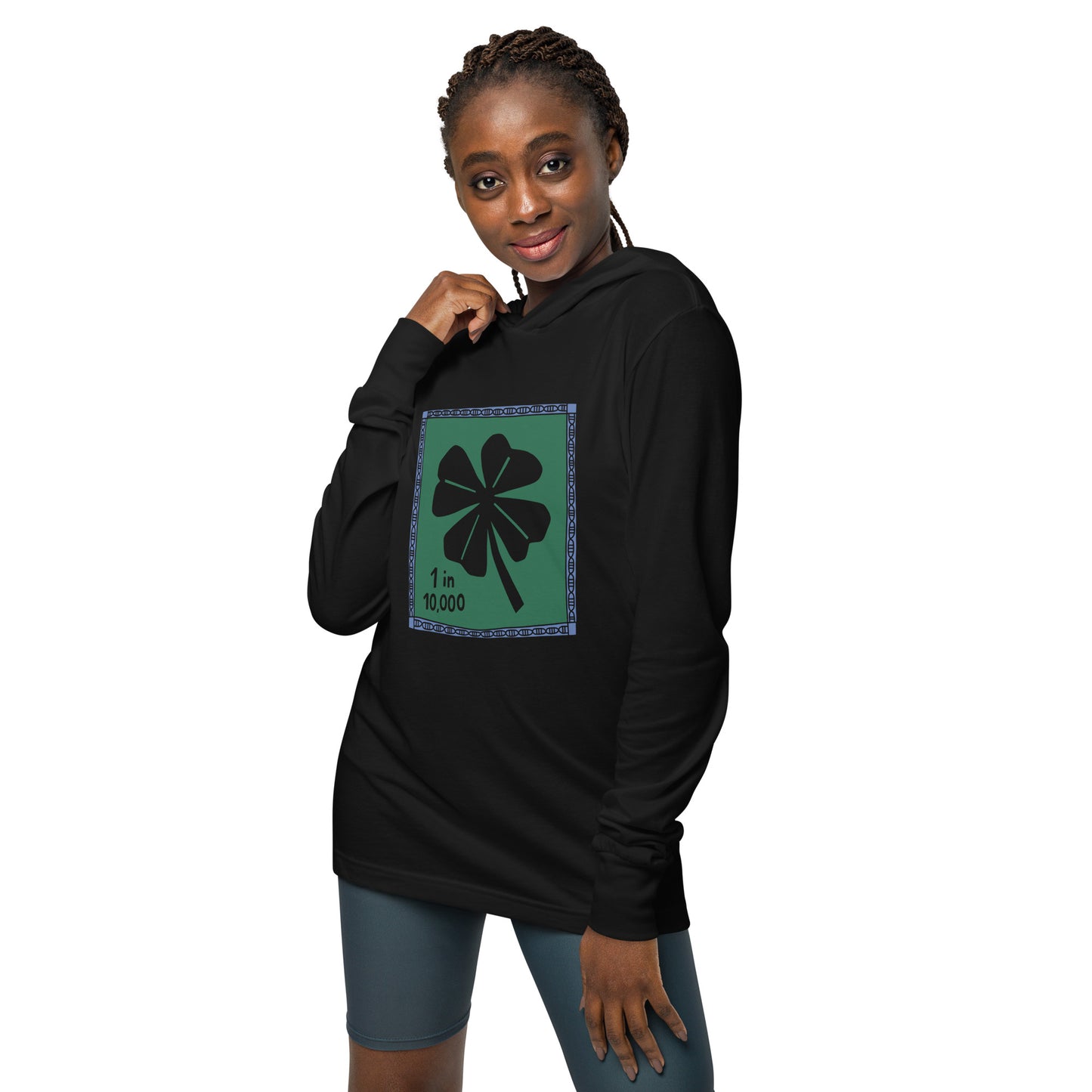 1 in 10,000 — Adult Hooded Long Sleeve Tee