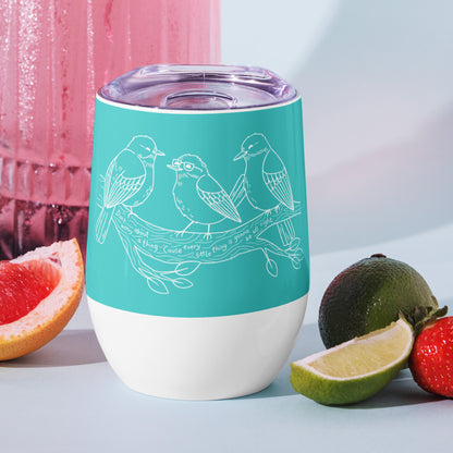 Three Little Birds — Wine Tumbler