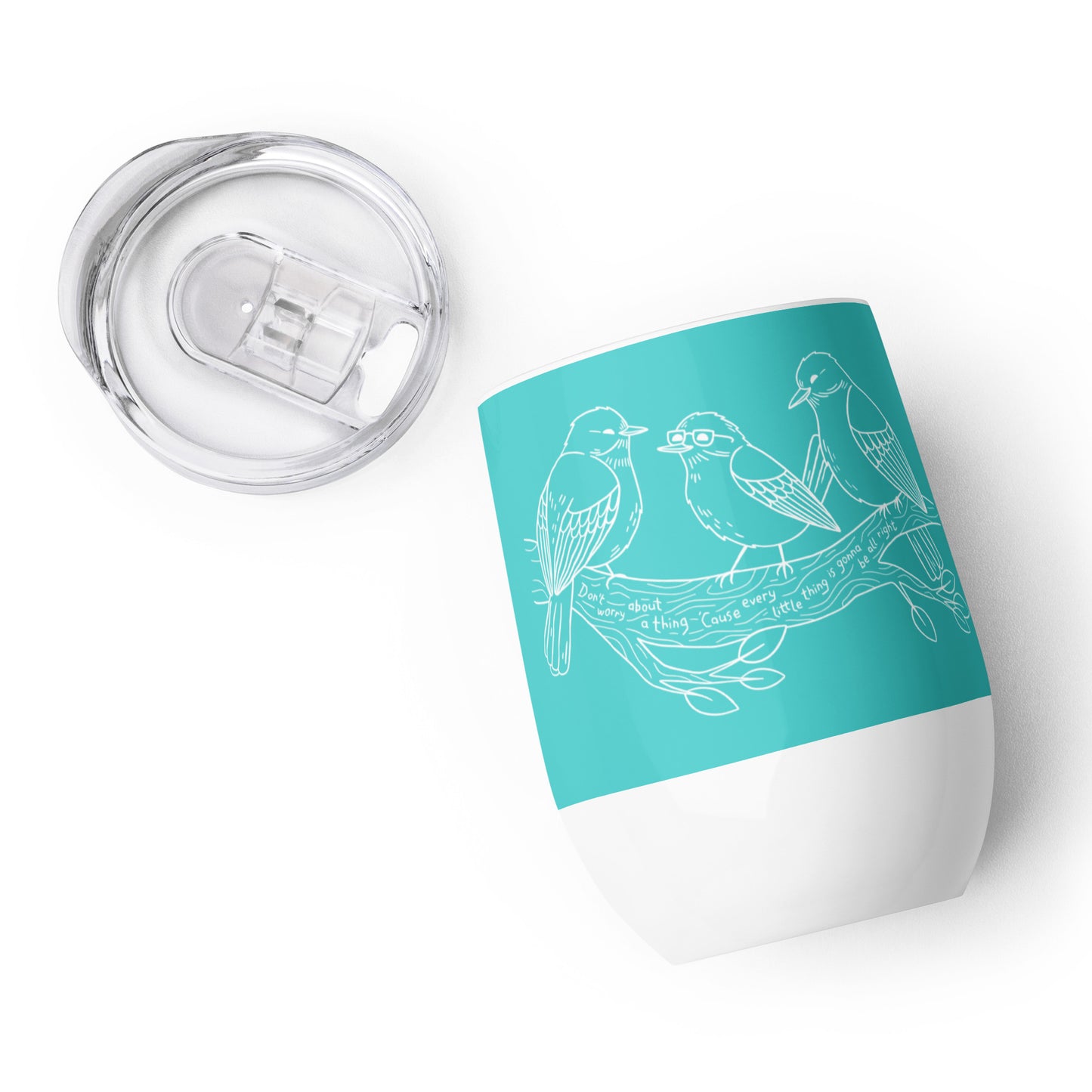 Three Little Birds — Wine Tumbler