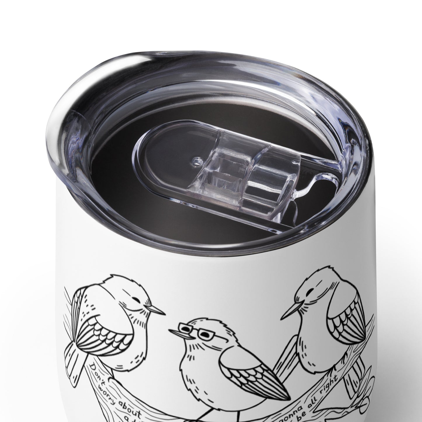 Three Little Birds — Wine Tumbler