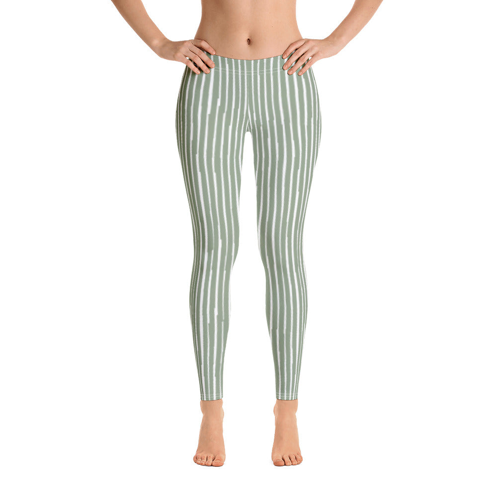 Green Lines — Women's Leggings | Dance Happy Designs x Outshine Labels