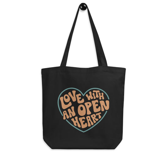 Love With An Open Heart — Large Eco Tote
