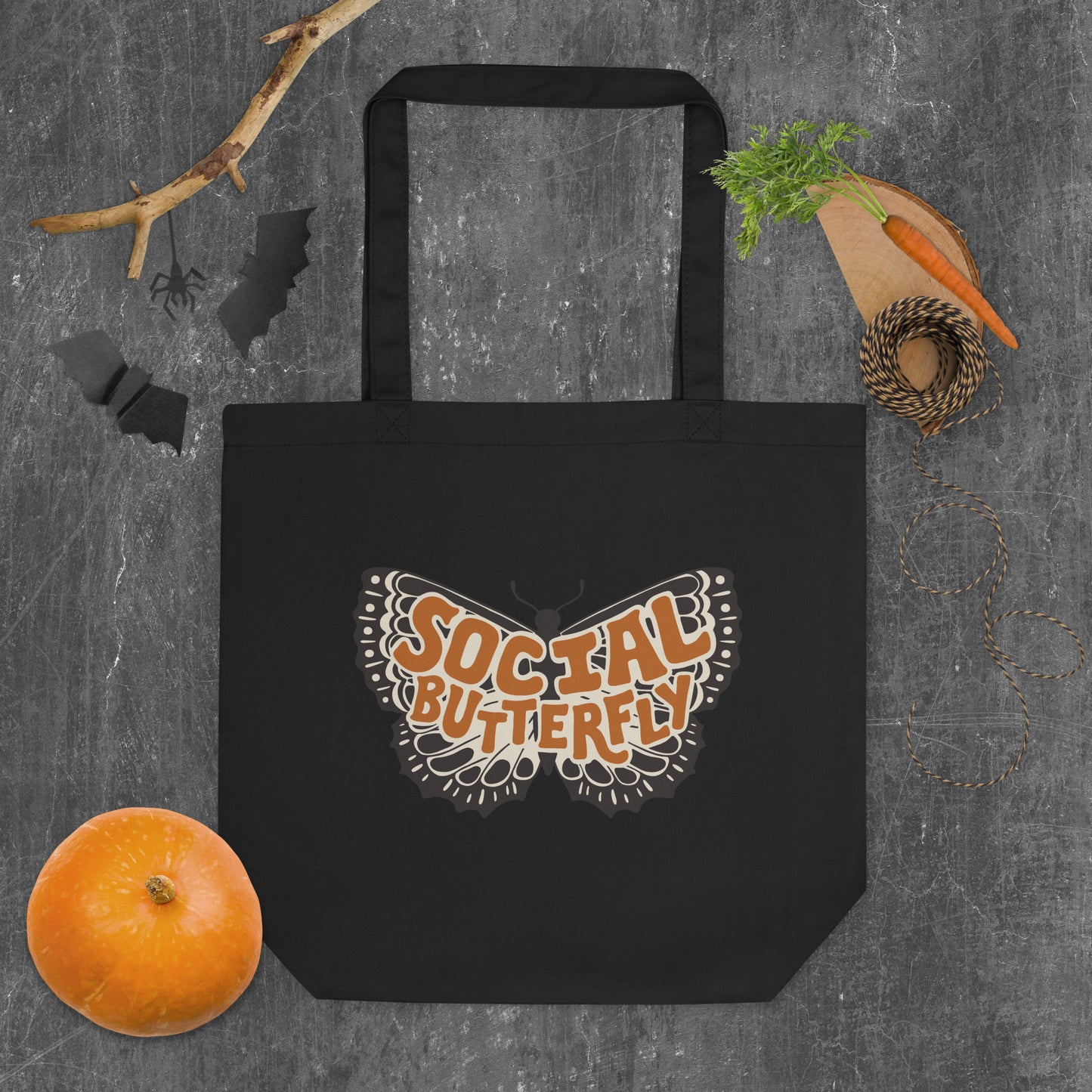 Social Butterfly — Large Eco Tote