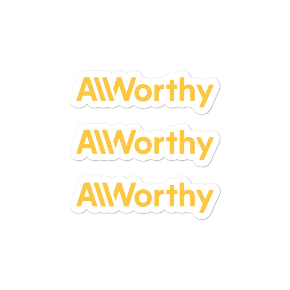 AllWorthy Logo Sticker — 3 Pack