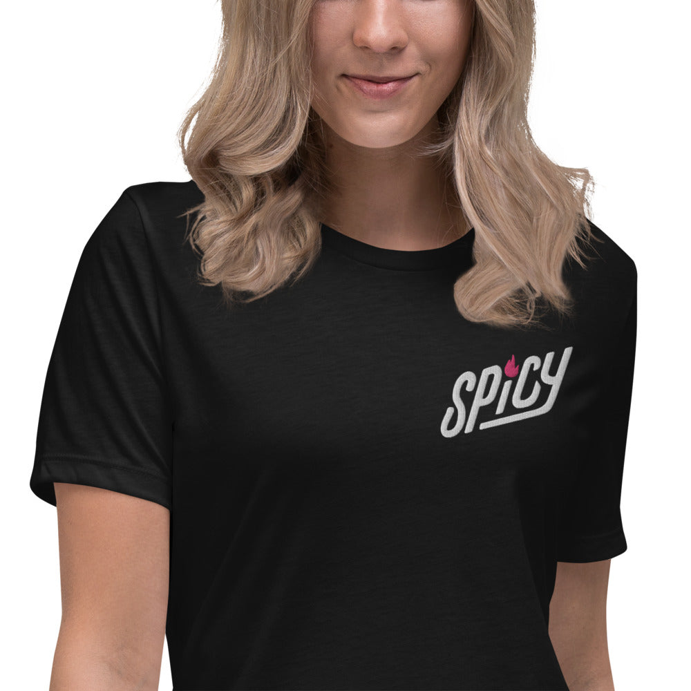 Spicy — Women's Relaxed Tee (Embroidered)