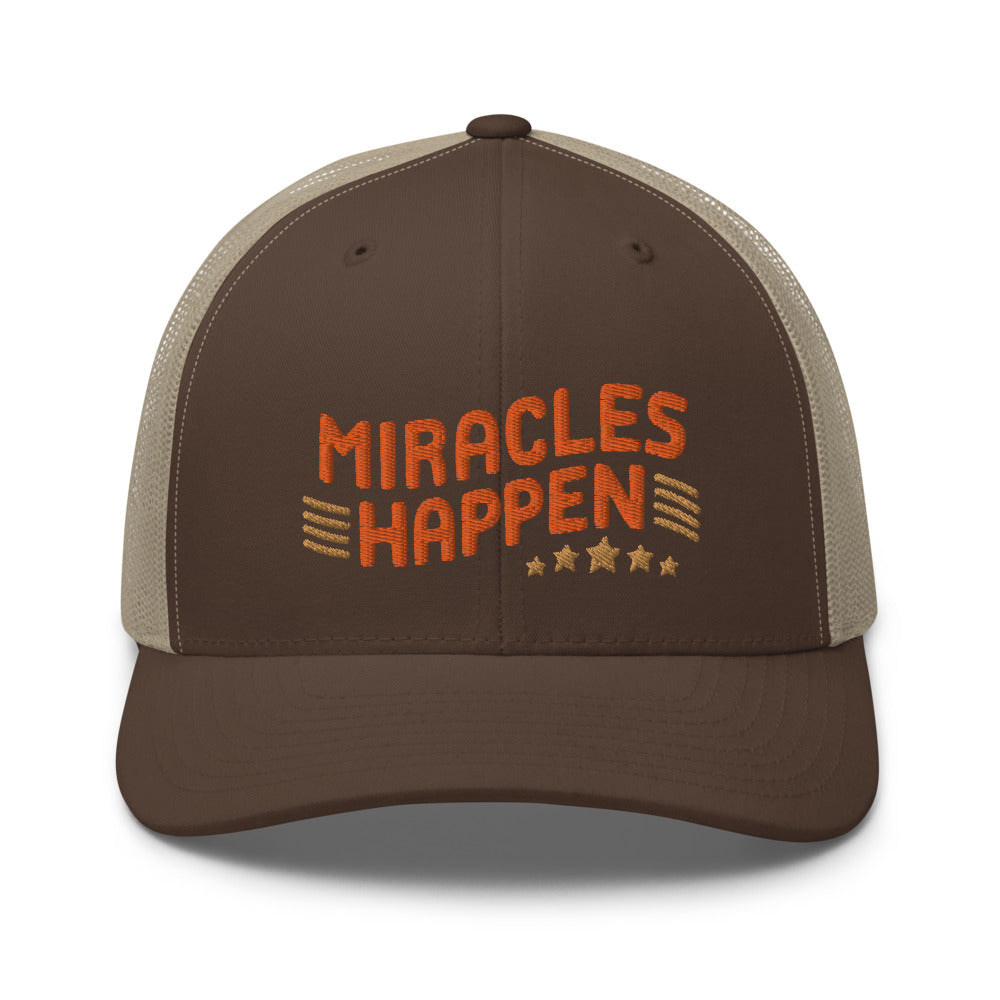 Miracles Happen — Retro Trucker Hat