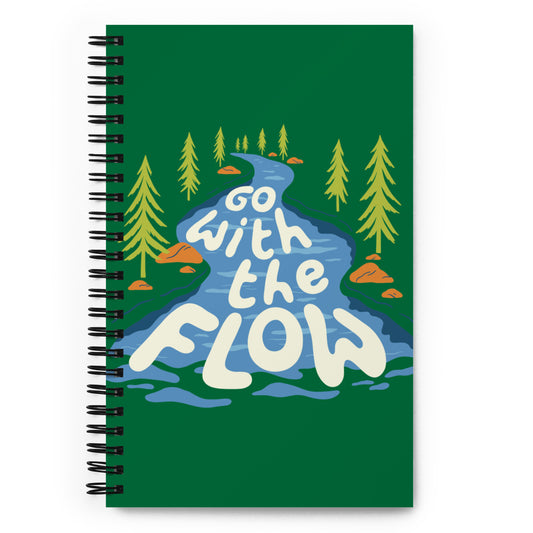 Go With The Flow — Spiral Notebook
