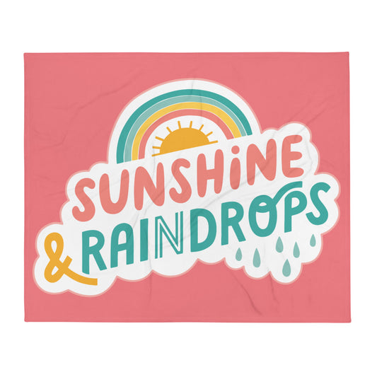 Sunshine & Raindrops — Fuzzy Throw Blanket