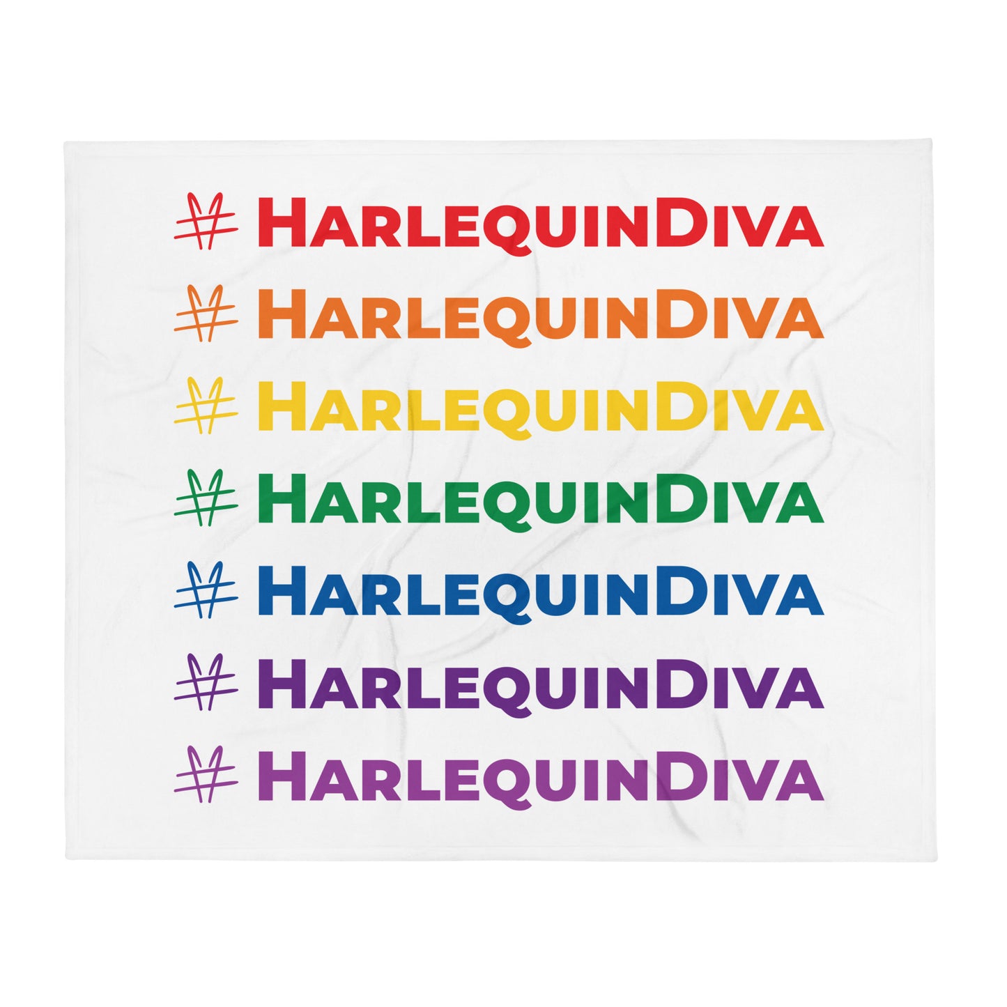 #HarlequinDiva — Fuzzy Throw Blanket