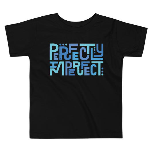 Perfectly Imperfect tee, supporting Bryce's family, in black