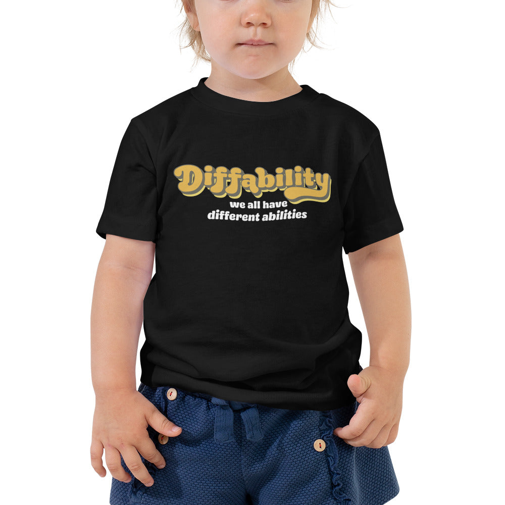 Diffability — Retro Toddler Tee (Mustard)