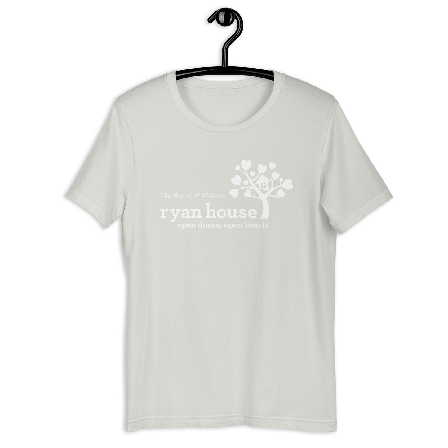 Ryan House — Adult Unisex Tee (White Logo/Center/Pastels)