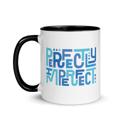 Perfectly Imperfect ceramic mug, supporting Bryce's family