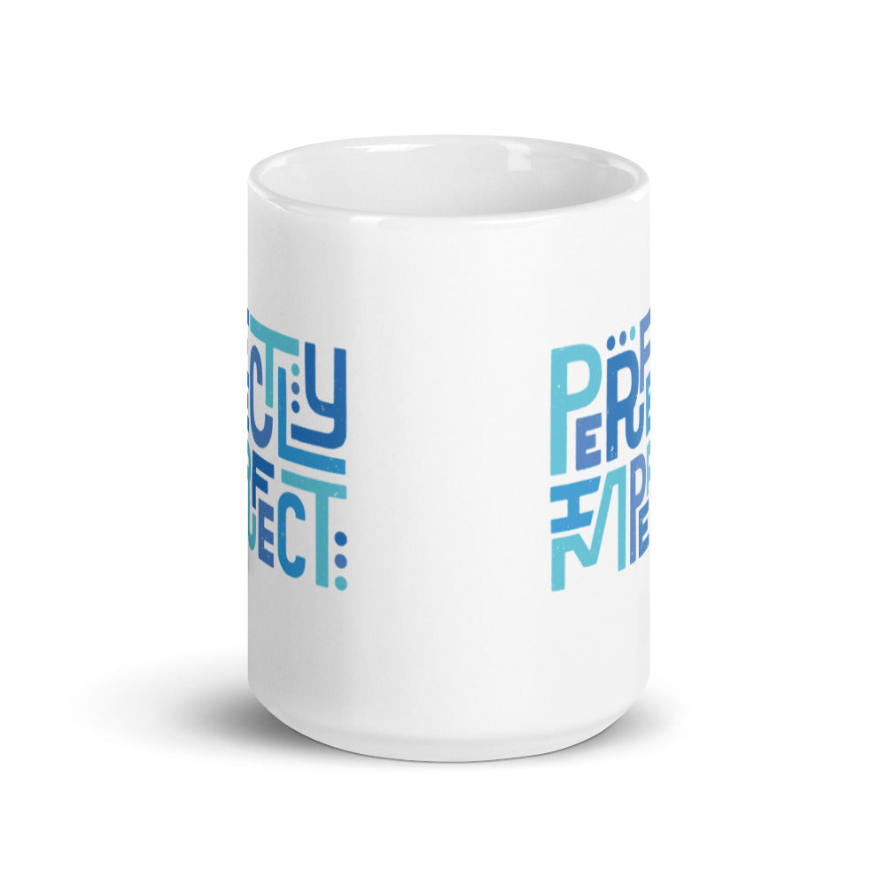 White 15oz Perfectly Imperfect mug, supporting Bryce's family