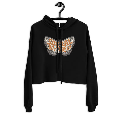 Social Butterfly — Crop Hoodie