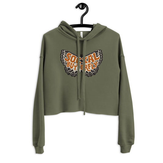 Social Butterfly — Crop Hoodie