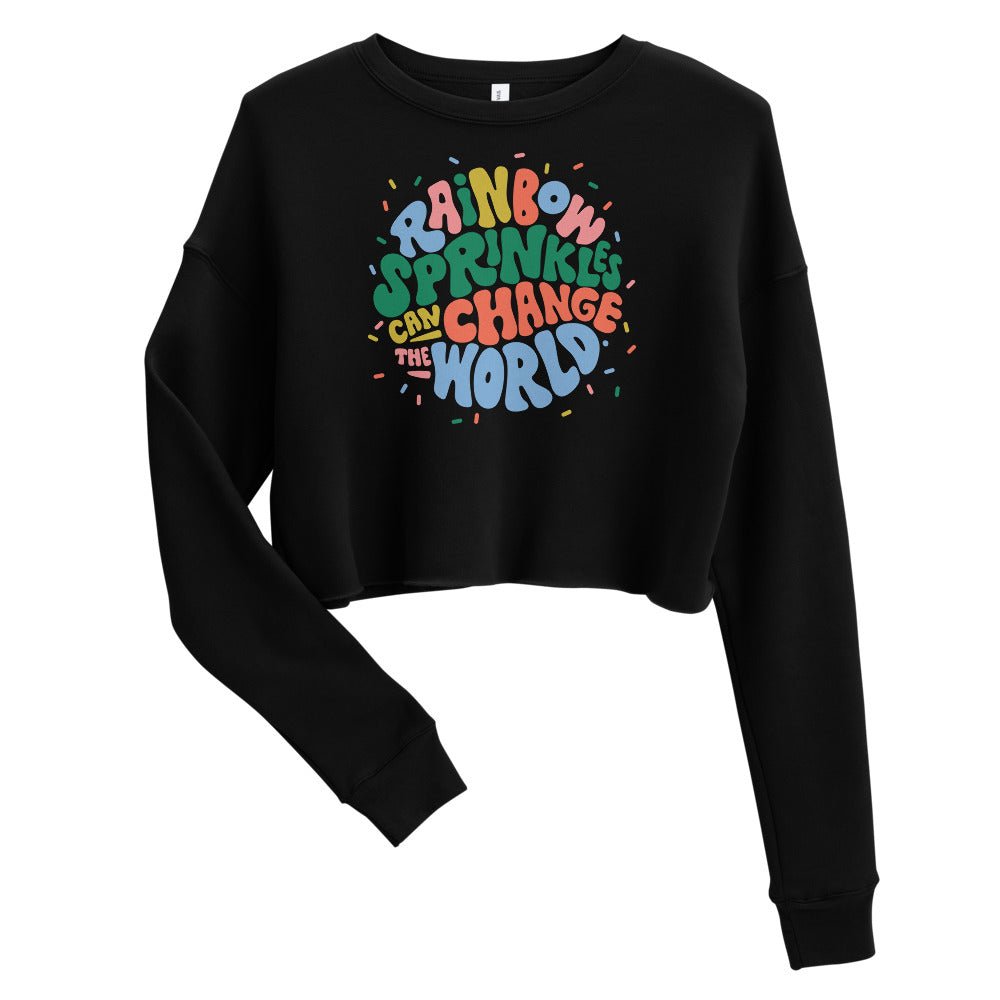 Rainbow Sprinkles — Crop Sweatshirt