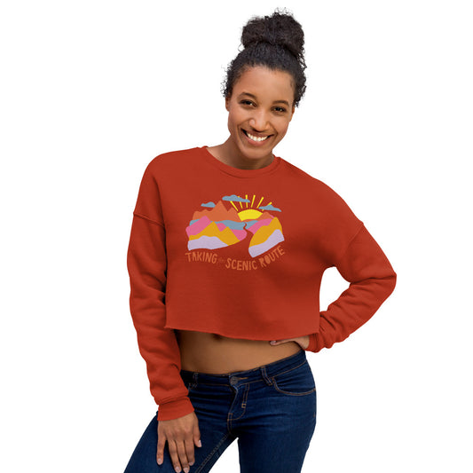 Taking The Scenic Route — Crop Sweatshirt