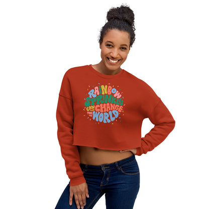 Rainbow Sprinkles — Crop Sweatshirt