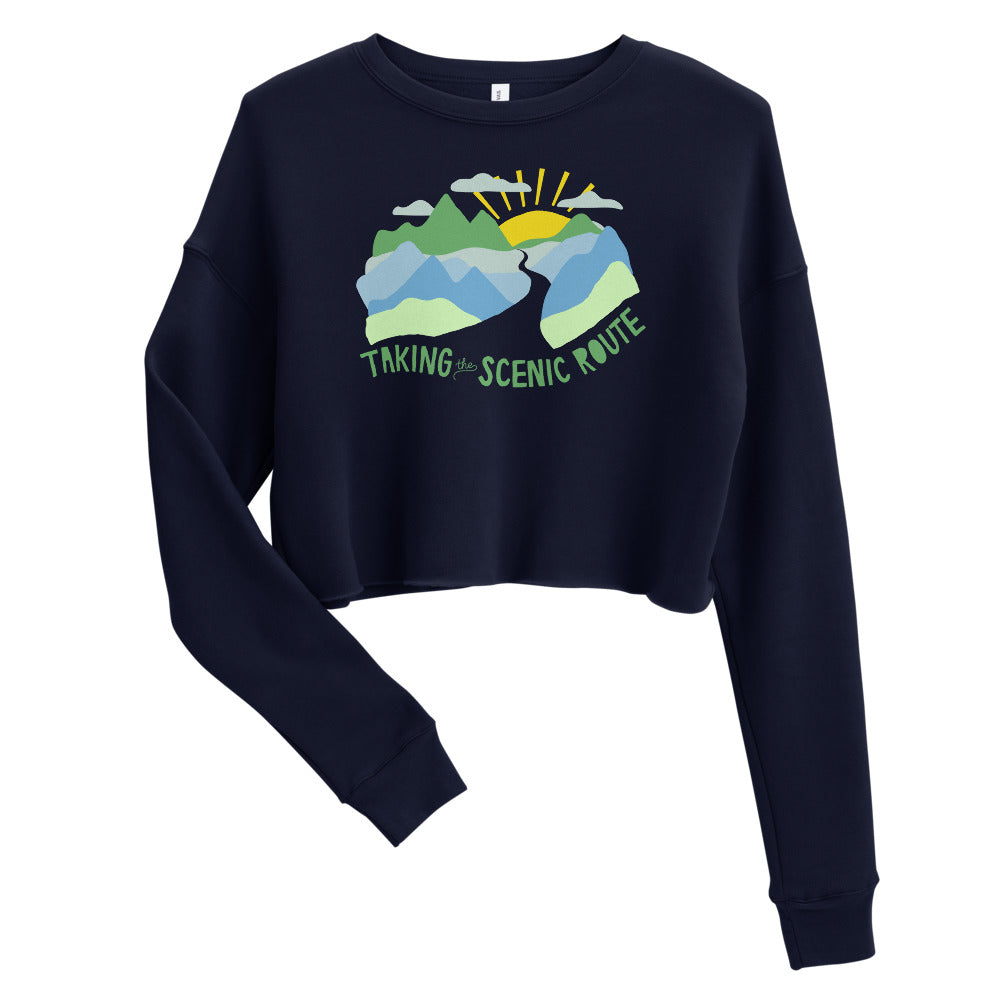 Taking The Scenic Route — Crop Sweatshirt