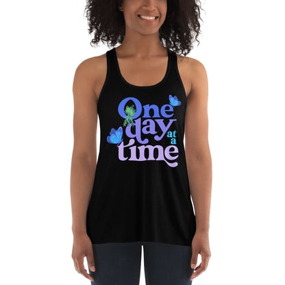 One Day At A Time — Flowy Racerback Tank