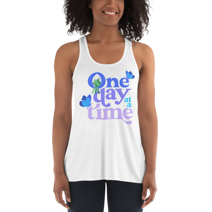 One Day At A Time — Flowy Racerback Tank