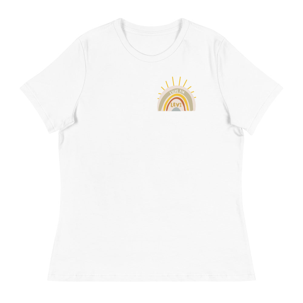 Light For Levi — Rainbow Women's Relaxed Tee (Pocket Size)